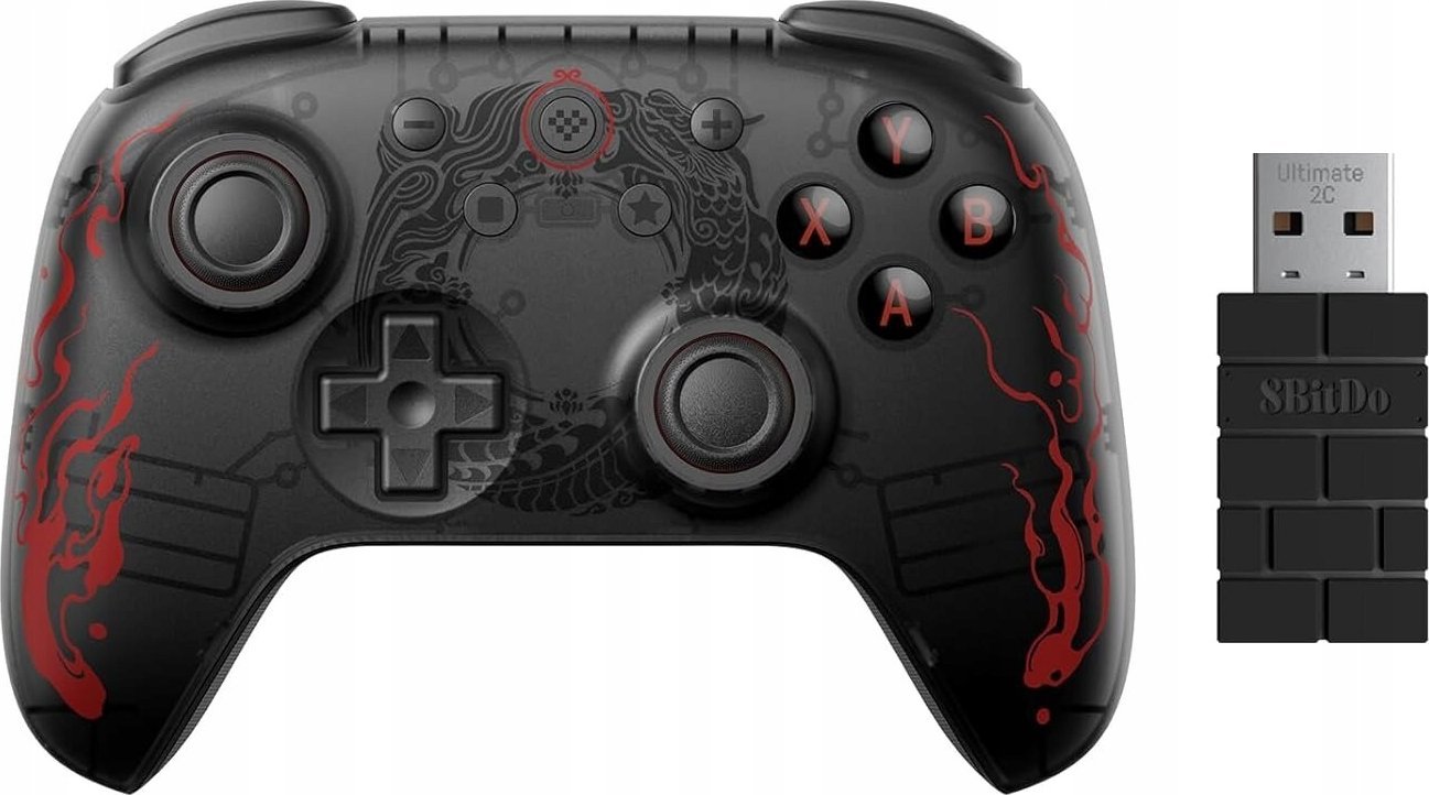 Kontroller 8Bitdo Ultimate 2C Wireless, 1000Hz, për PC dhe Android, i zi