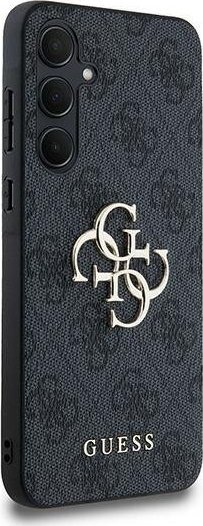 Mbulesë telefoni Guess PU 4G Metal Logo, për Samsung Galaxy A35 5G, gri