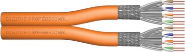 DIGITUS Cat 7 S/FTP инсталациски кабел, 100 m, портокалов, дуплекс