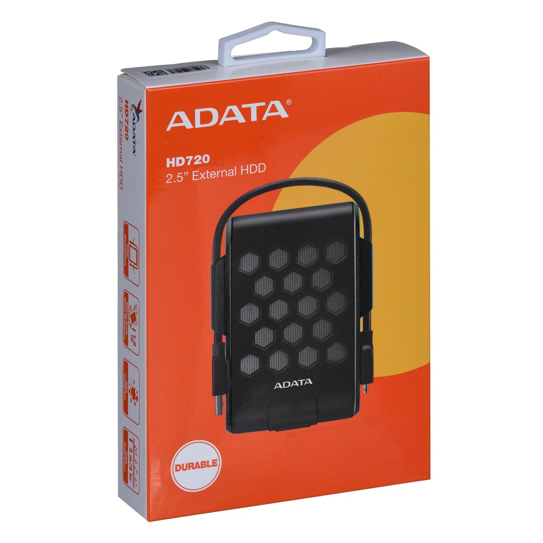 Hard disk i jashtëm ADATA HD720, 2TB, USB 3.0, i zi