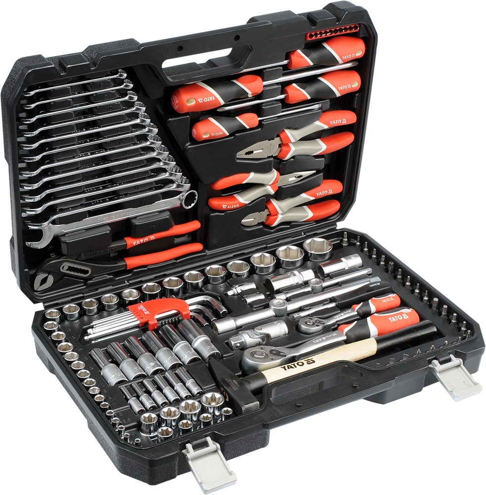 Set veglash mekanike YATO YT-38901, 122 pjesë, në kuti plastike