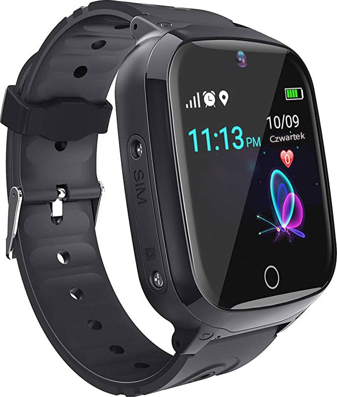 Smartwatch GoGPS K17, GPS, për fëmijë, i zi
