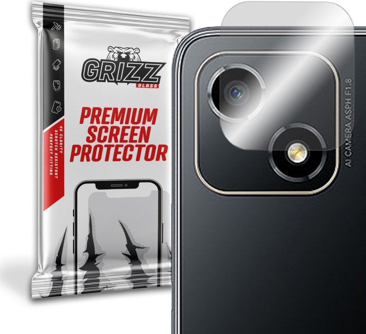 Mbrojtëse kamere GrizzGlass për Honor Play 30, xham hibrid, transparente