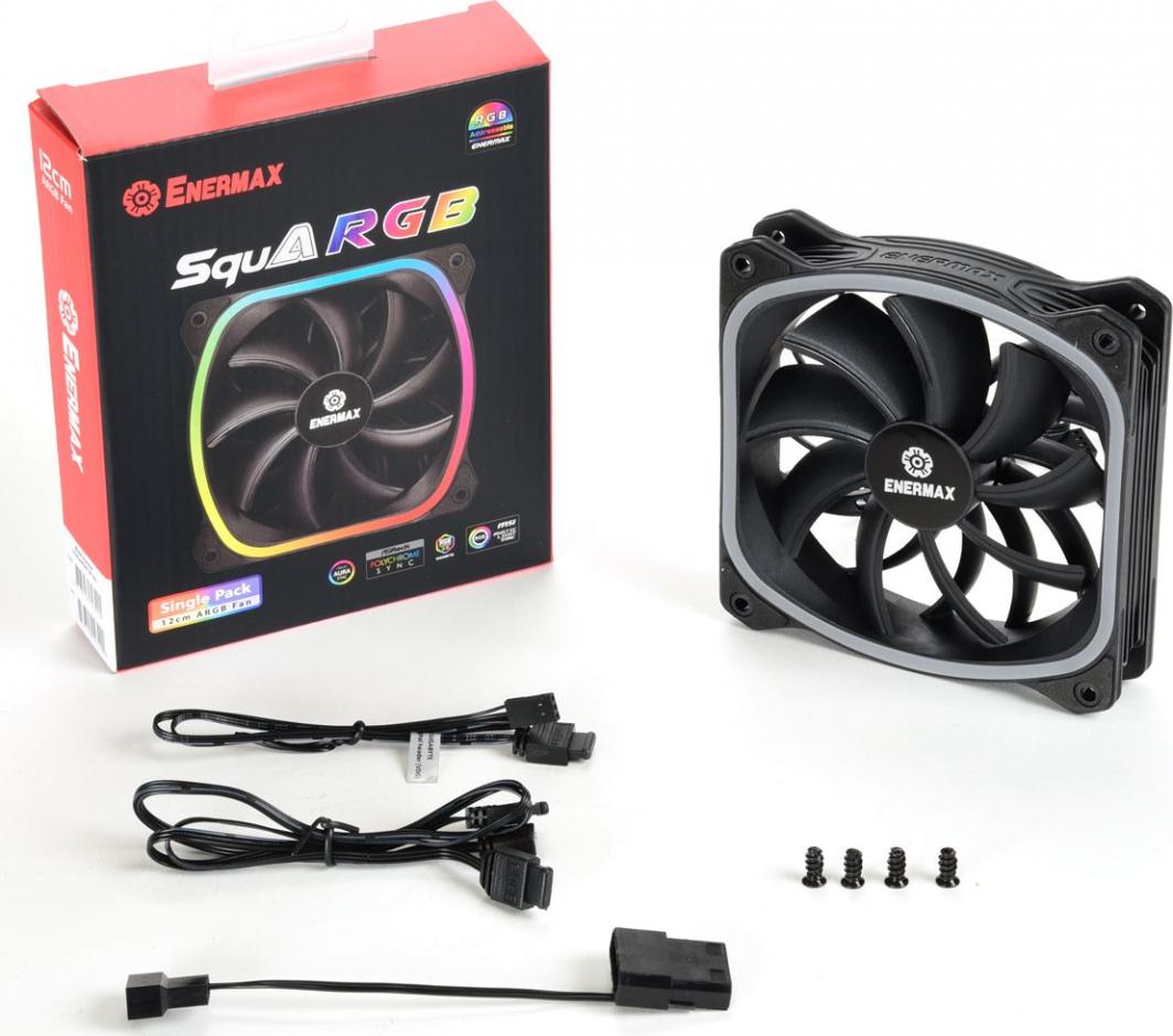 Ftohës Enermax SquA RGB, 120 mm, i zi