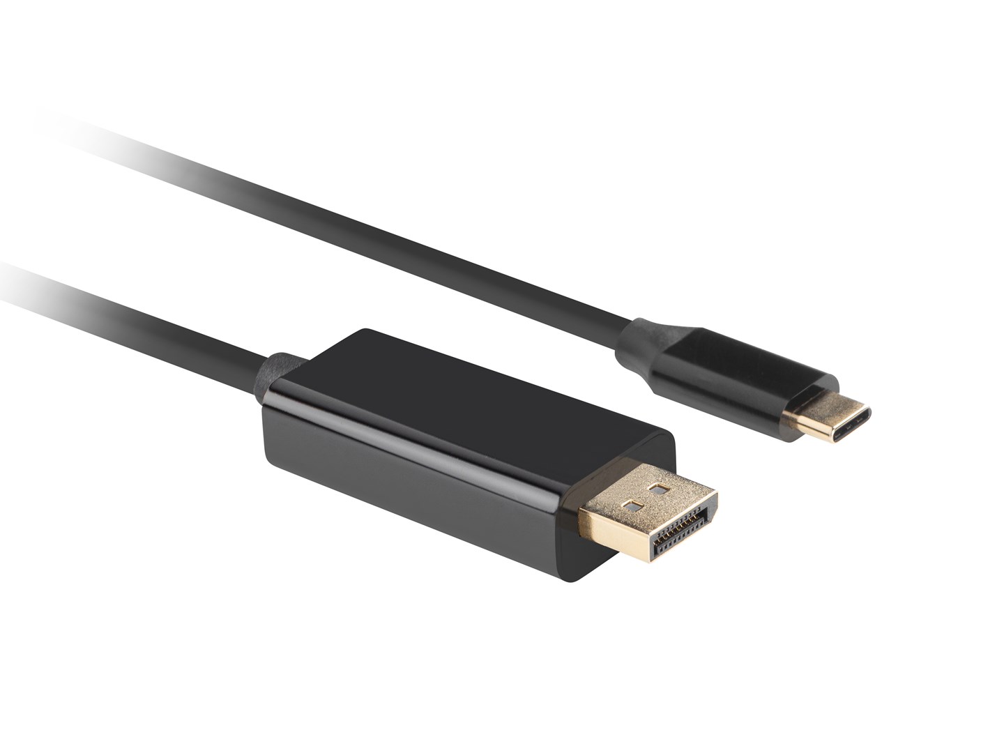 Kabllo Lanberg, USB Type-C / DisplayPort, 0.5 m, e zezë