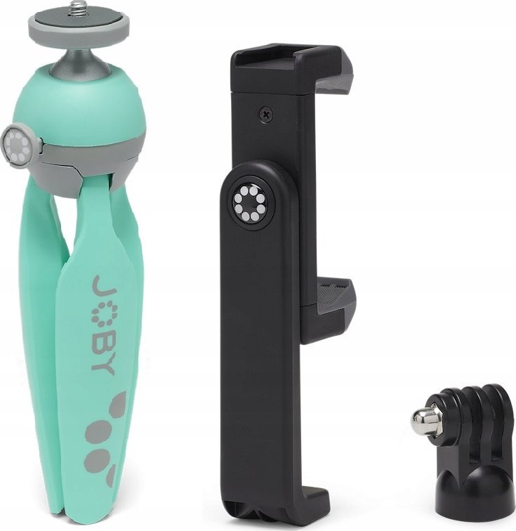 Mini tripiod JOBY HandyPod 2 Teal Kit, mbajtës telefoni, kapacitet 1kg, ngjyrë teal