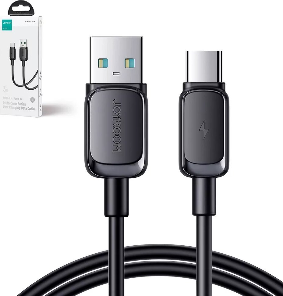 Kabllo USB Joyroom JYR763, USB A në USB C, 1.2m, 3A, e zezë