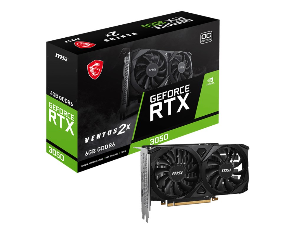 Kartë grafike MSI NVIDIA GeForce RTX 3050, OC, 6 GB GDDR6