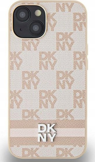 Futrollë telefoni DKNY DKHCP15MPCPTSSP për iPhone 15 Plus 14 Plus 6.7", Hardcase lëkurë eko, rozë