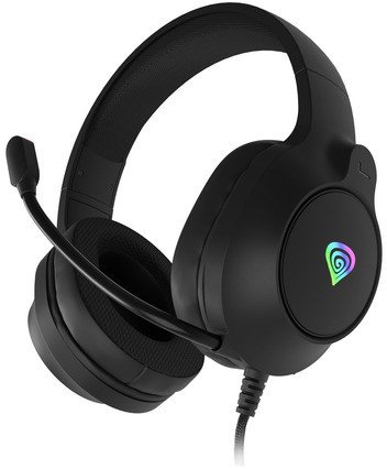 Kufje gaming Genesis Neon 213 RGB, me mikrofon, me kabllo, të zeza