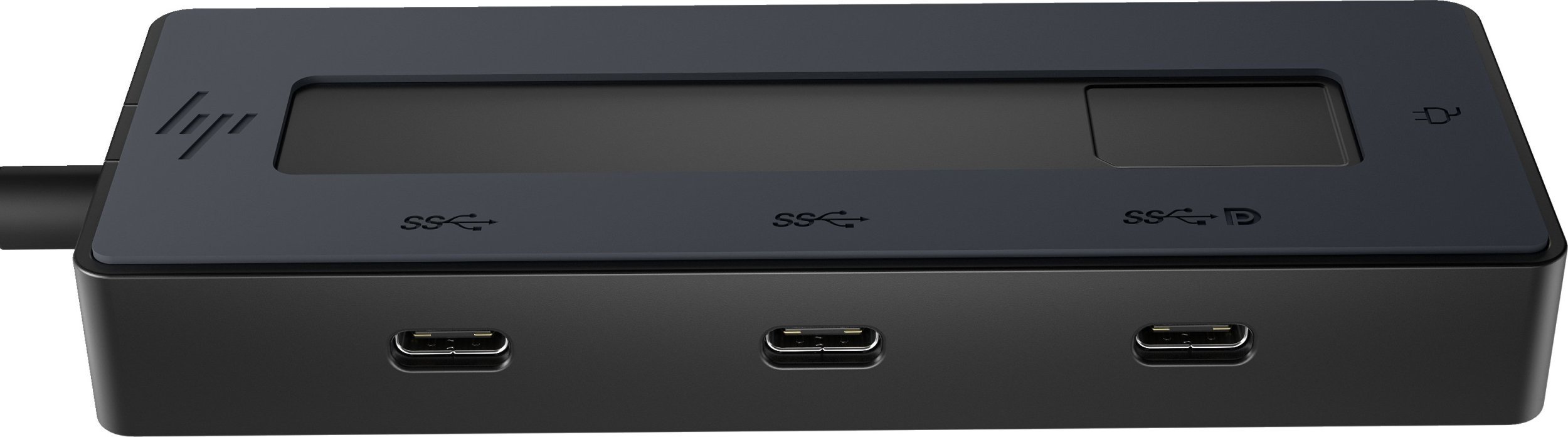 Hub USB C HP 4K Multiport, mbështetje video 4K, portë karikimi, gri