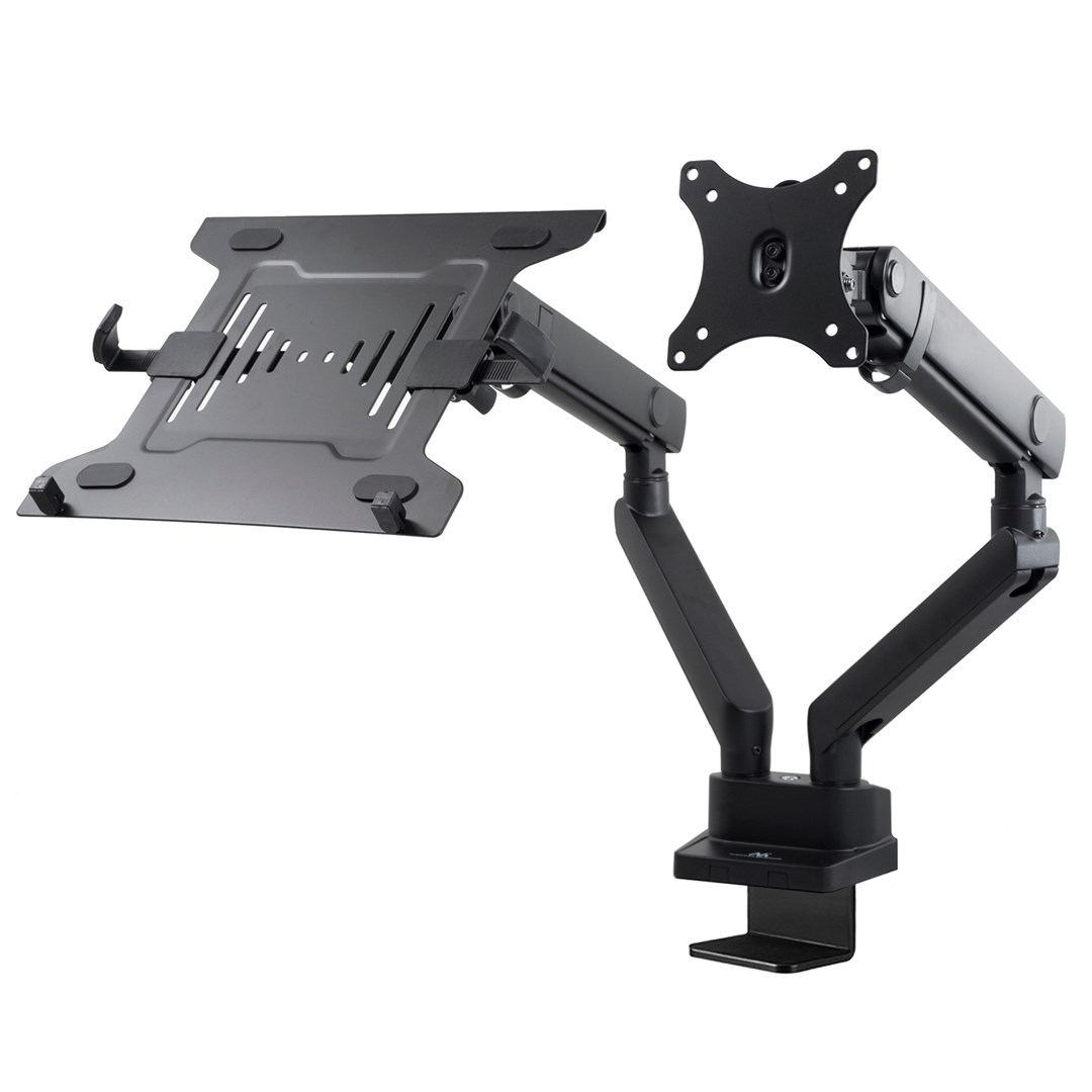 Mbajtëse dyshe për monitor Maclean MC-813, 17-32", 8 kg, e zezë