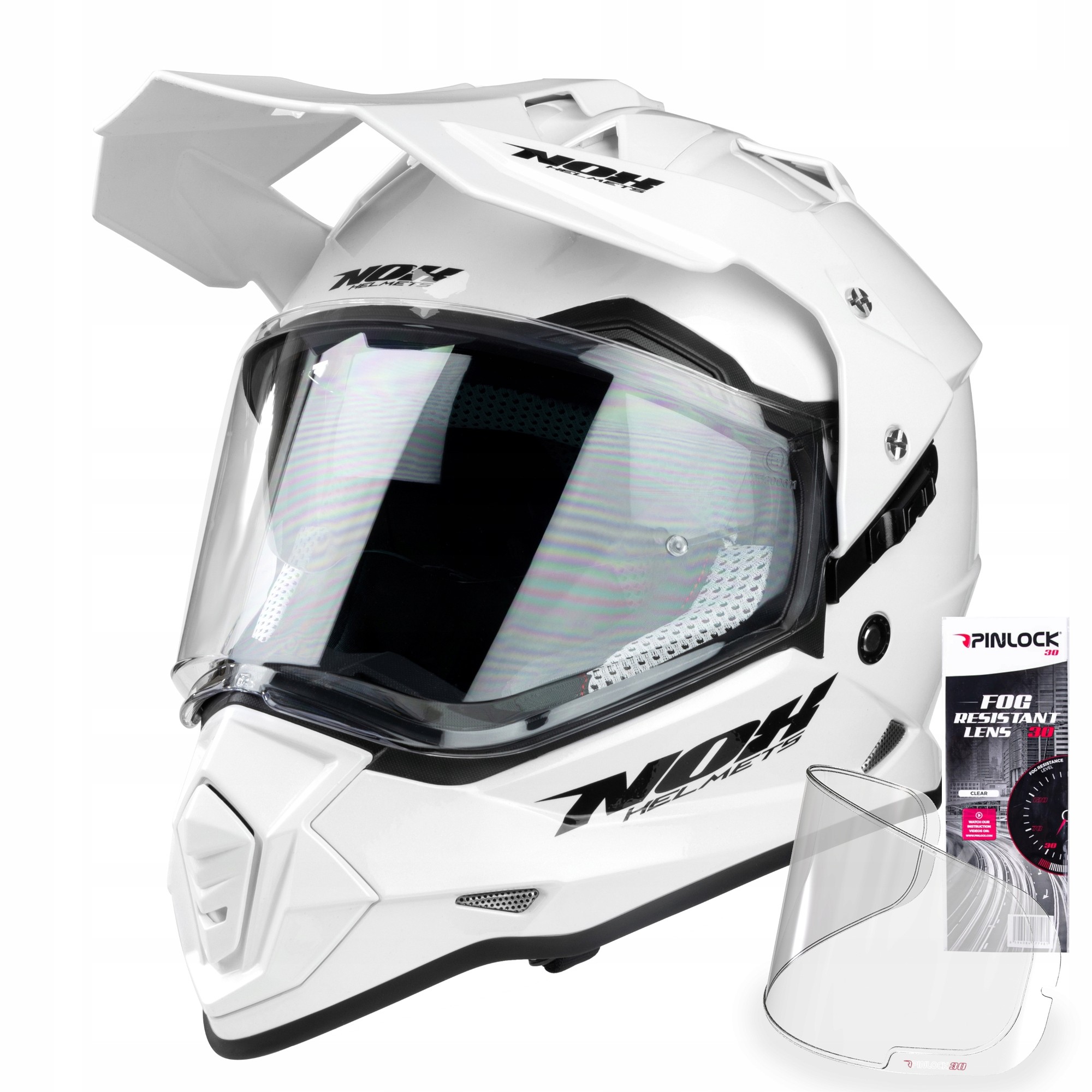 Helmetë moto Nox 312, polikarbonat, vizore dielli, e zezë