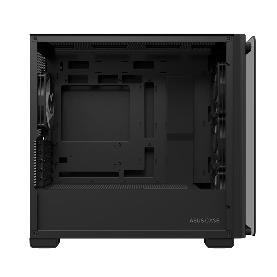 Kutia PC ASUS A23 PLUS Mid Tower, ARGB, xham i temperuar, e zezë
