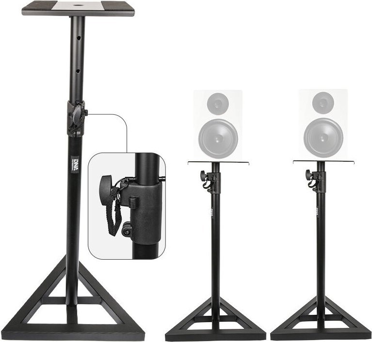 Stativë për studio monitorë DNA MON1, set 2 copë, lartësi deri 116 cm, të zinj