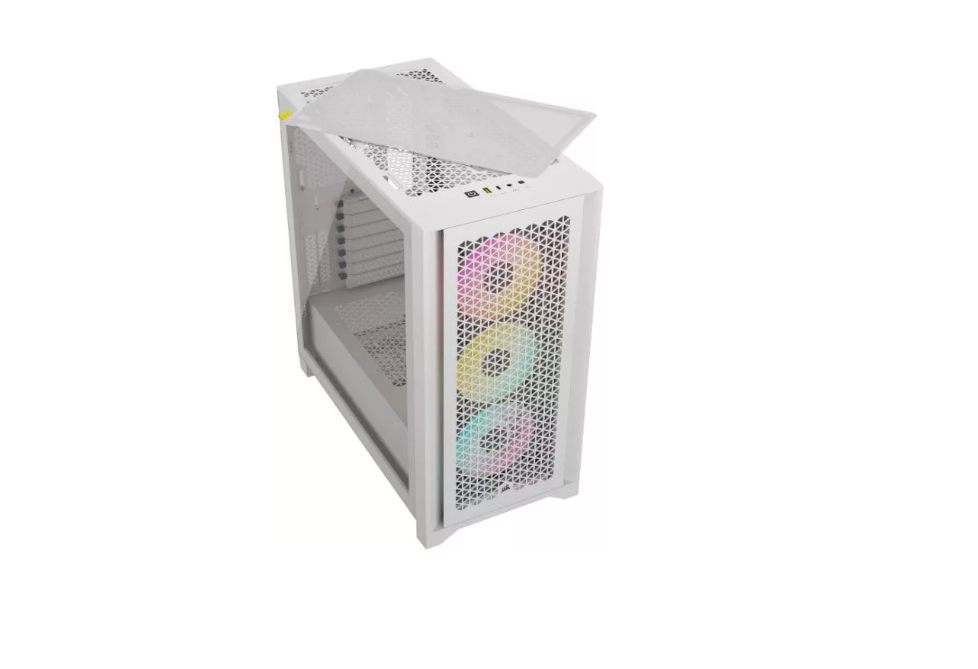 Kuti PC CORSAIR iCUE 4000D RGB Airflow, ATX Mid Tower, e bardhë