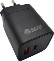 Karikues EXTRA DIGITAL GaN, 45W, USB Type C dhe USB Type A, i bardhë