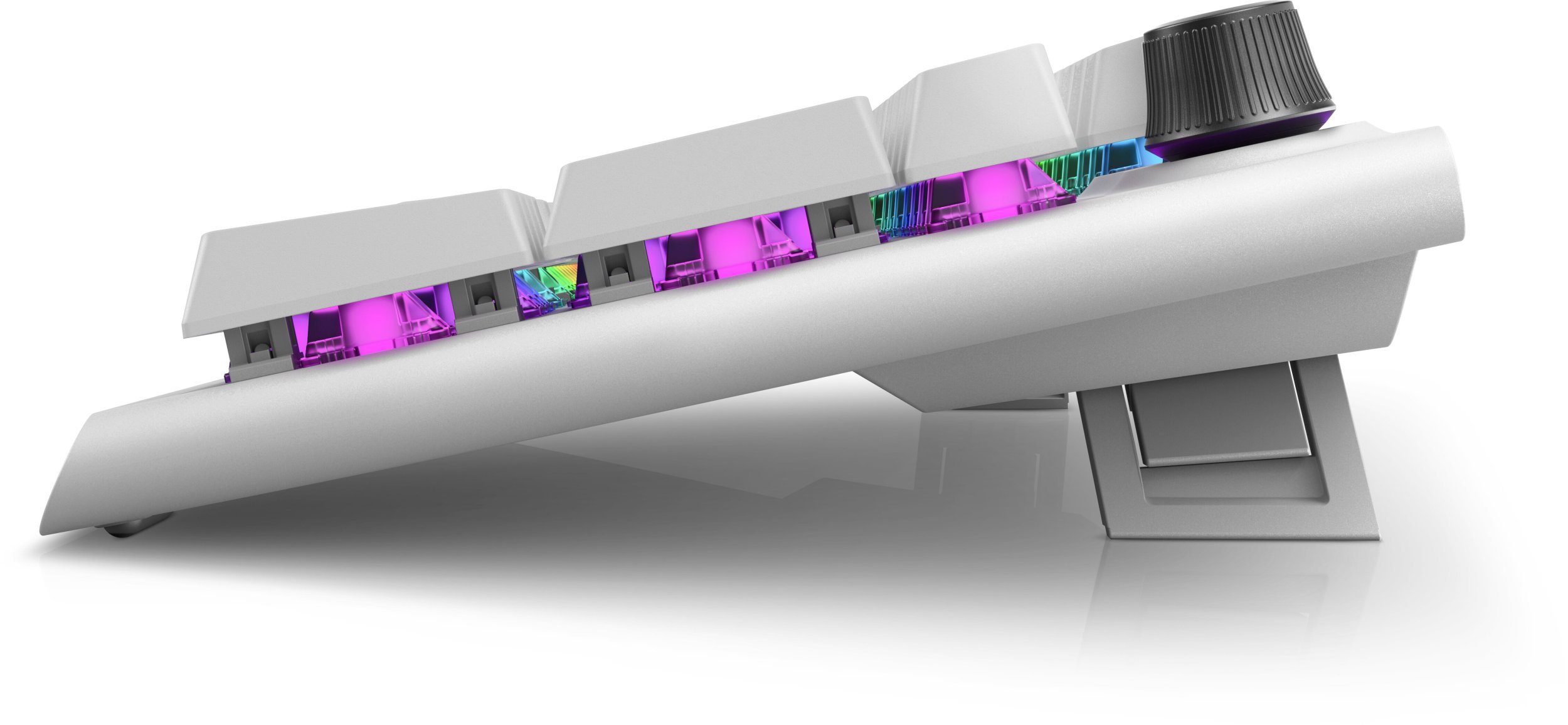 Tastierë gaming Alienware Tri-Mode AW920K, tri-mode USB RF Bluetooth, pa kabllo, e bardhë
