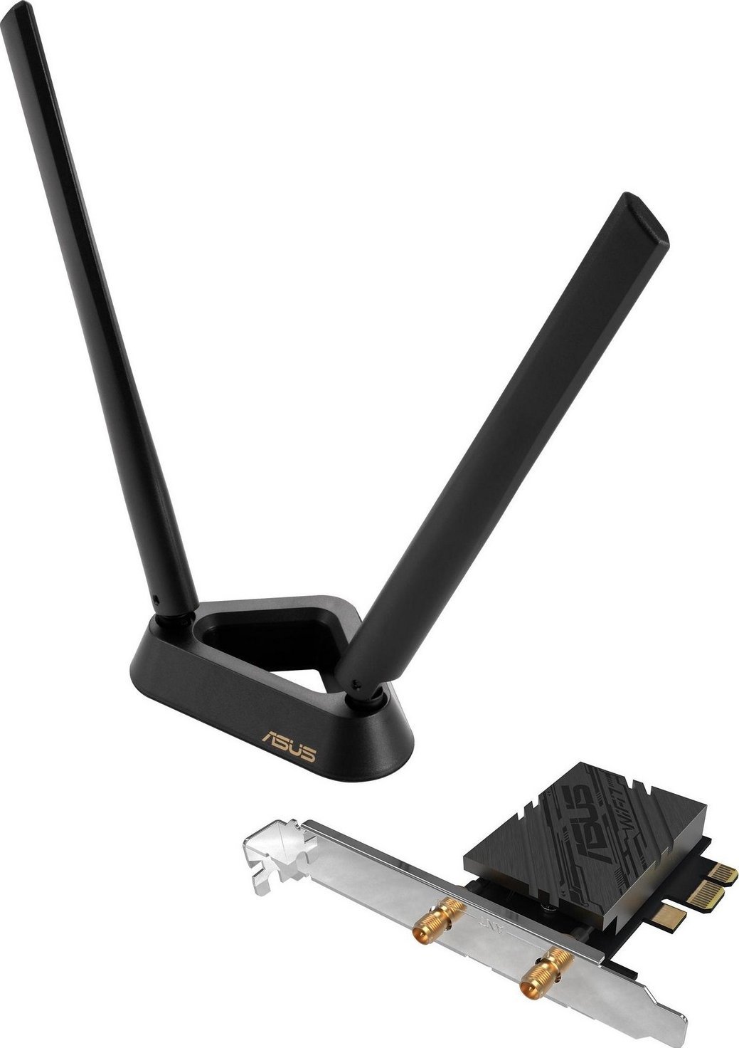 Kartë WiFi PCIe ASUS BE9400, Tri Band WiFi 7, Bluetooth 5.4, me bazë magnetike