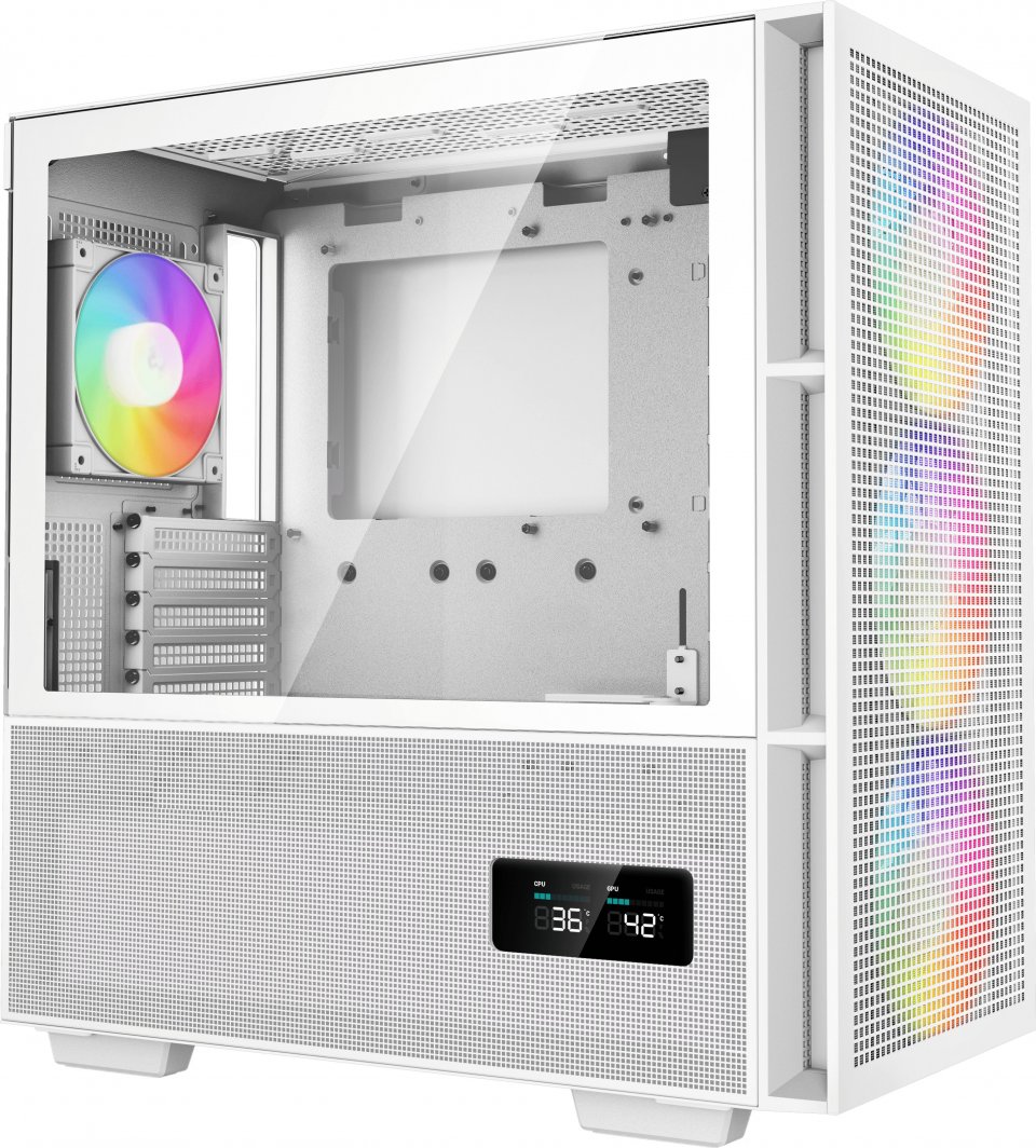 Kasë PC Deepcool CH560 ARGB Digital, ATX, panel xhami të temperuar, e bardhë