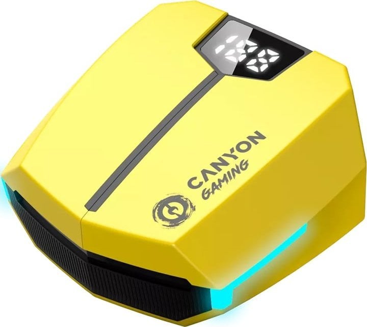 Kufje wireless Canyon GTWS 2, gaming, Bluetooth, të verdha