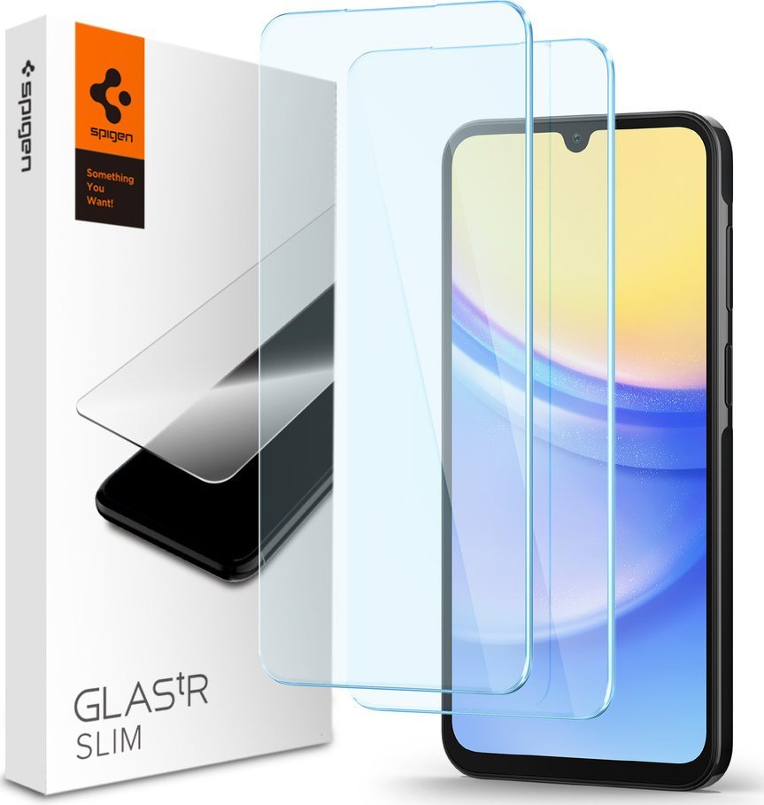 Xham mbrojtës Spigen Glas tR Slim, 2 copë, për Samsung Galaxy A25 A15 A15 5G, transparent