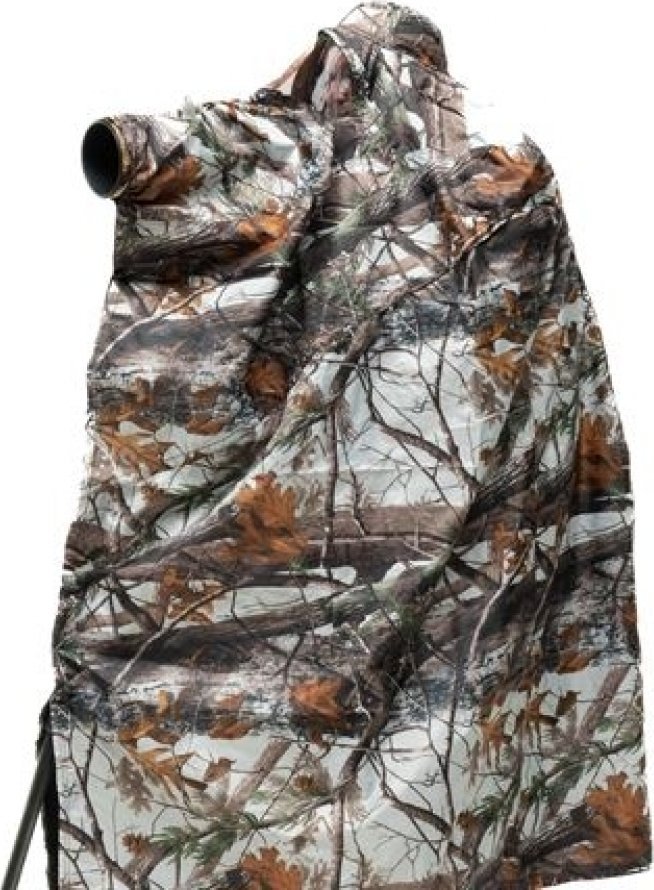 Mbulesë kamuflazhi për gjueti Buteo Photo Gear Bag Hide, rezistente ndaj ujit, model Snow, e bardhë