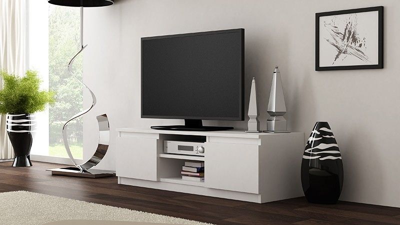 Komodinë TV Topeshop, 120 cm, e bardhë