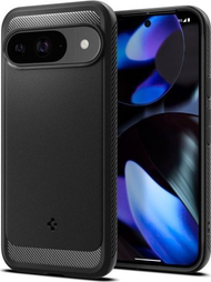 Mbështjellës telefoni Spigen Rugged Armor për Google Pixel 9 Pro Pixel 9, TPU, i zi mat