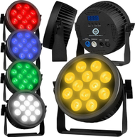 Сценски рефлектор Light4Me CREE ALU PENTA PAR 12, 12x LED RGBWA, DMX, црн