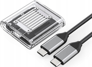 Kuti eksternale Orico TC20 M2 10G, M.2 NVMe, USB C 3.2, transparente