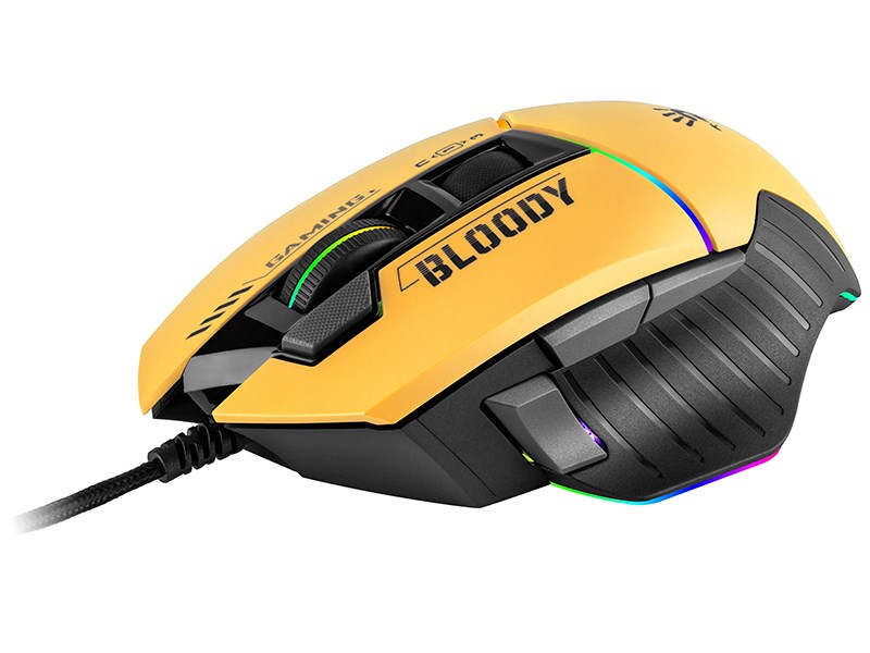 Maus gaming A4Tech Bloody W95Max Sports, 12000 CPI, RGB, jeshil lime