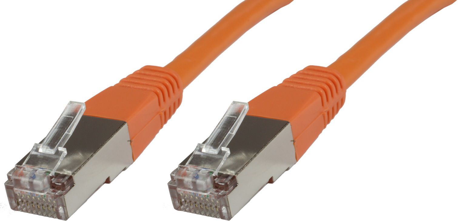 Kabllo rrjeti MicroConnect, RJ-45/RJ-45, cat.6, S/FTP, 0.5m, portokalli