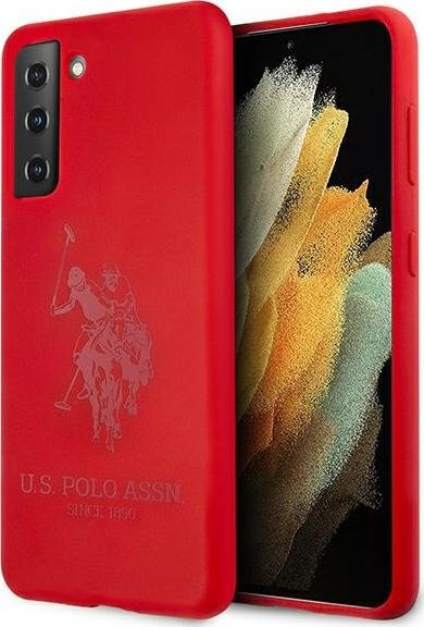 Mbrojtëse US Polo USHCS21MSLHRTRE, për Samsung Galaxy S21 Plus, e kuqe