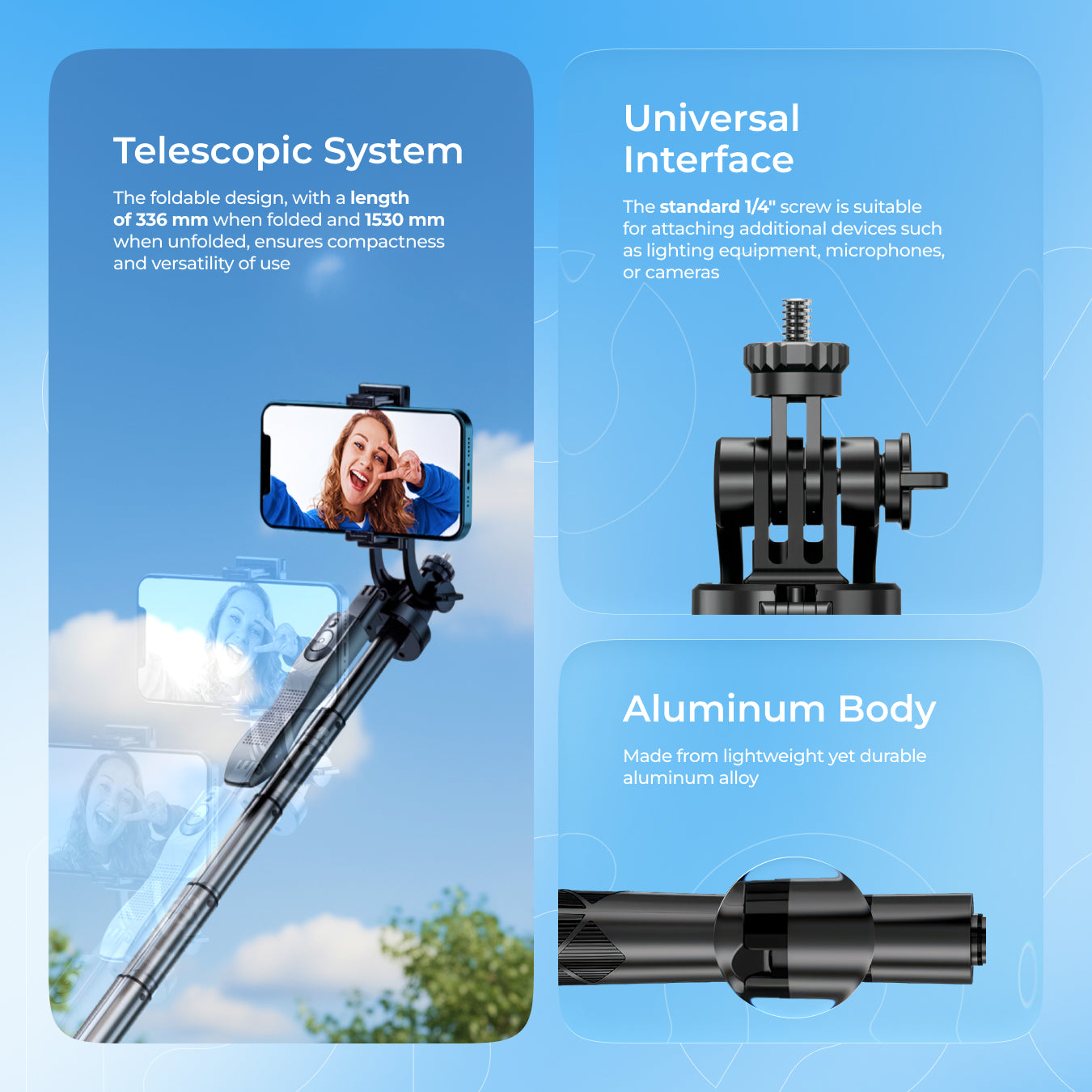 Tripod Proove MegaStick, 153 cm, i zi