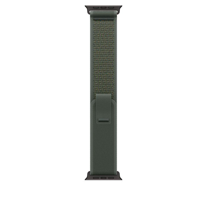 Apple Watch 49mm Loop, Green Trail Loop, Black Titanium Finish, S/M