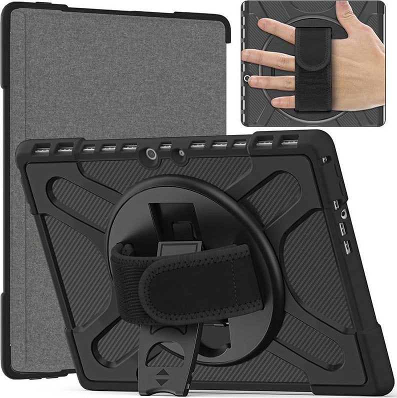 Mbulesë tablet ESTUFF ES68290012, 8.7", me rrip dore, e zezë