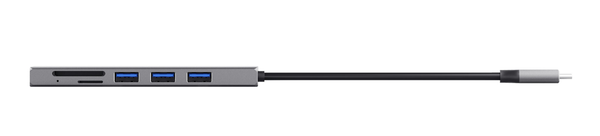 USB Hub Trust Halyx, micro SD, USB-C, e argjendtë