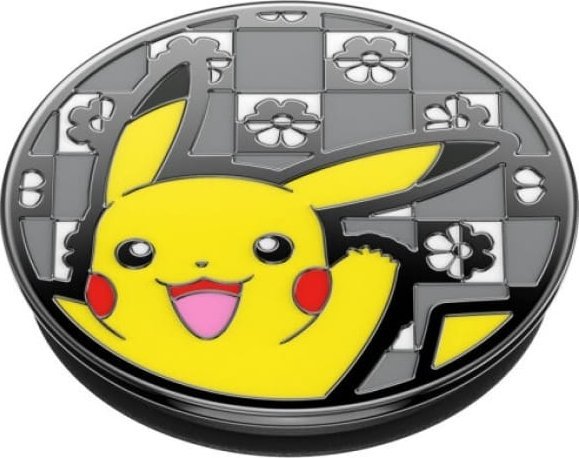 Mbajtëse telefoni PopSockets Pokémon Enamel Hey Pikachu, PopGrip zëvendësues, shumëngjyrëshe