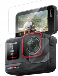 Set mbrojtës Telesin për Insta360 Ace, xham lente dhe 2x mbrojtës ekrani, transparent