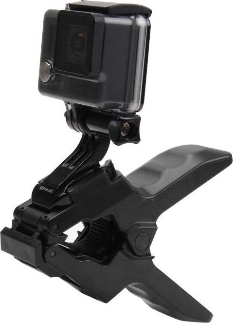 Tripod me kapëse Puluz, për kamera sportive, plastikë, i zi