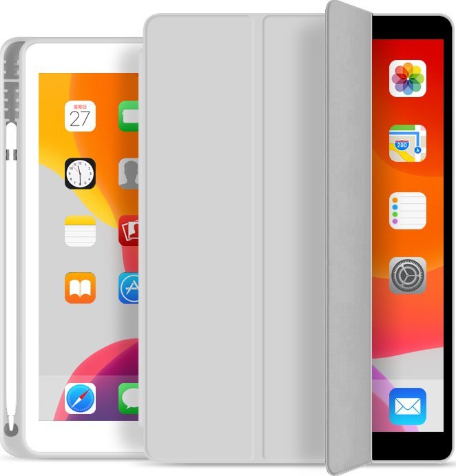 Futrollë tablet eStuff Pencil Case, për iPad 9.7" 2017 2018, gri