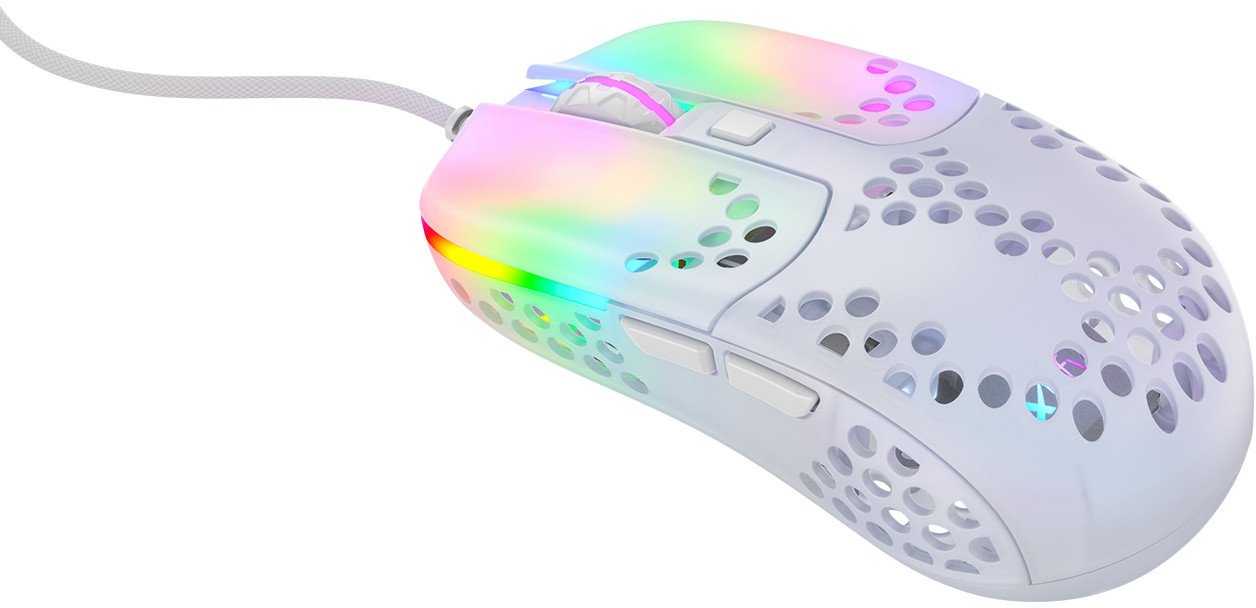 Maus gaming Xtrfy MZ1 ZYS Rail RGB, 400-16000 DPI, me kabllo, i bardhë