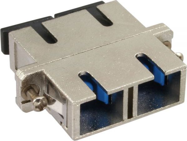 Adapter fibër optike InLine 89992T, Duplex SC SC, SM, metalik