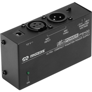 Фантомски напојувач Mozos PS400, 12V 48V, за XLR микрофони, црн