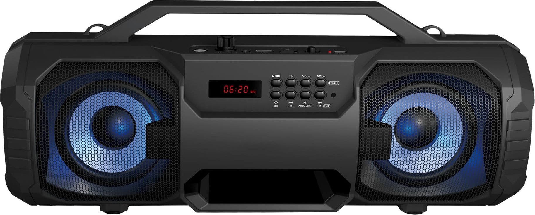 Kutinë zanore Platinet Boombox Classic, 12W, Bluetooth, me drita RGB