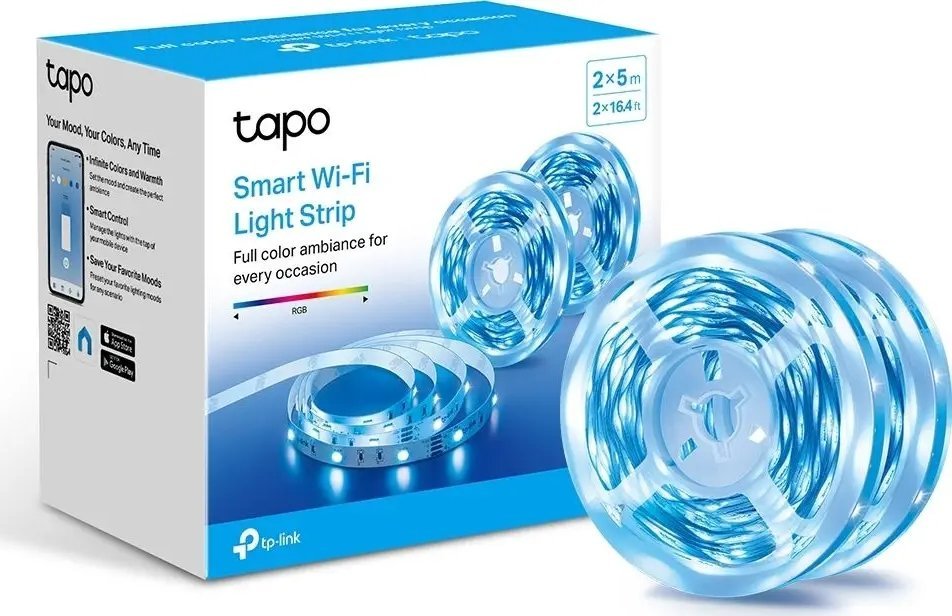 Shirit LED smart TP-Link Tapo L900-10, set 2x5m, Wi-Fi, shumëngjyrësh 3