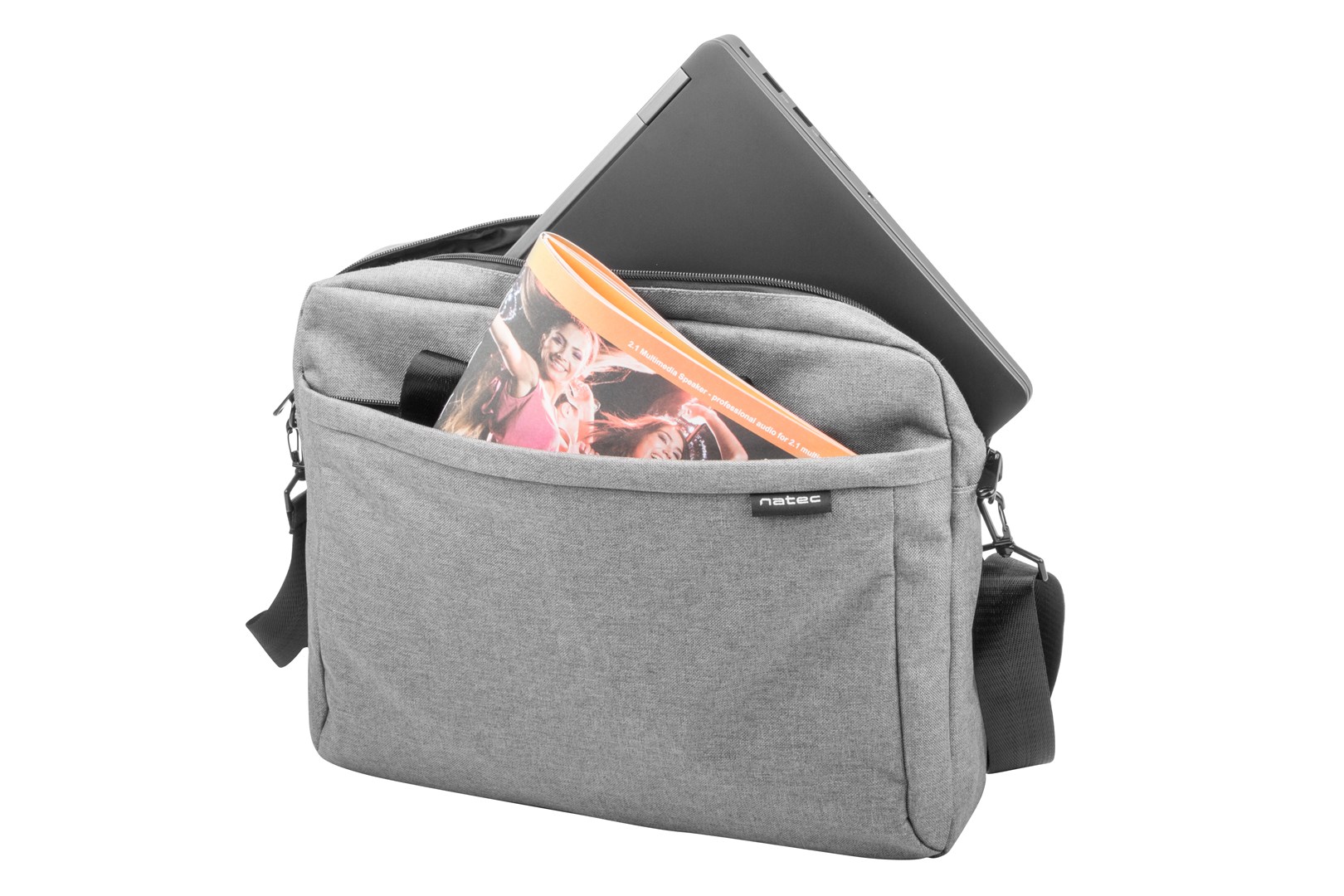 Çantë laptopi Natec Mustela, 15.6", e hirtë
