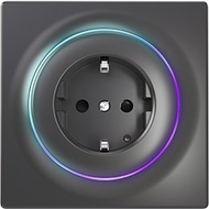 Prizë inteligjente Fibaro FGWOF-011-8 Type F, murale, e zezë