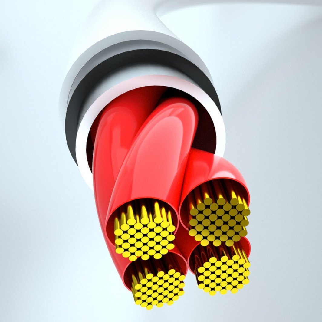 Kabllo Dudao 3në1, USB në USB-C / microUSB / USB Lightning, 1.2m, e bardhë